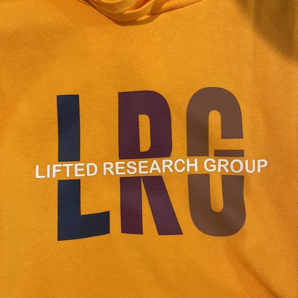 Lifted Research Group Hoodie Split Logo in Gold Size S - Picture 1 of 7